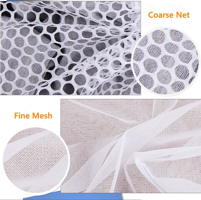 ARZASGO Mesh Laundry Bags, Pack of 4 Durable Drawstring Laundry Washing Bags for Delicates, Garments, Lingerie, Socks, Bras and Baby Clothes(White) - Image 3